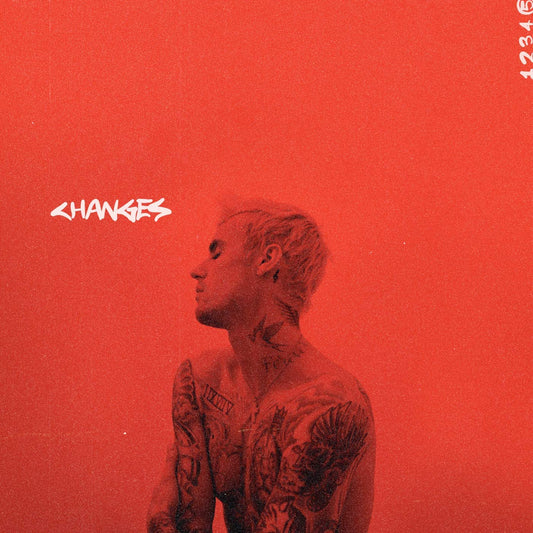 Justin Bieber Changes 2 LP red vinyl album cover R&B pop record artwork