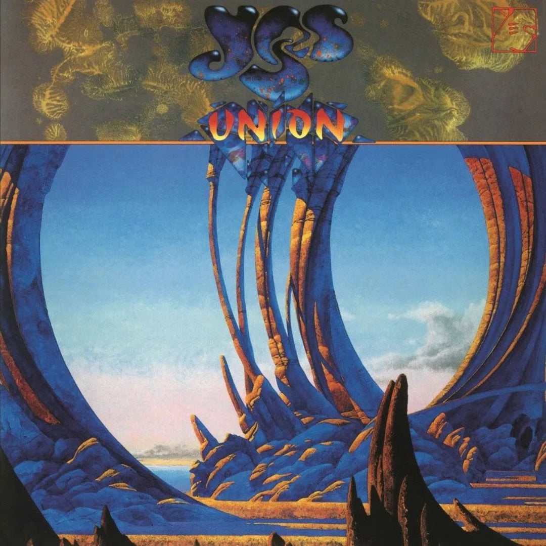 Cover artwork of Yes - Union CD featuring abstract blue and red design with the Yes logo.
