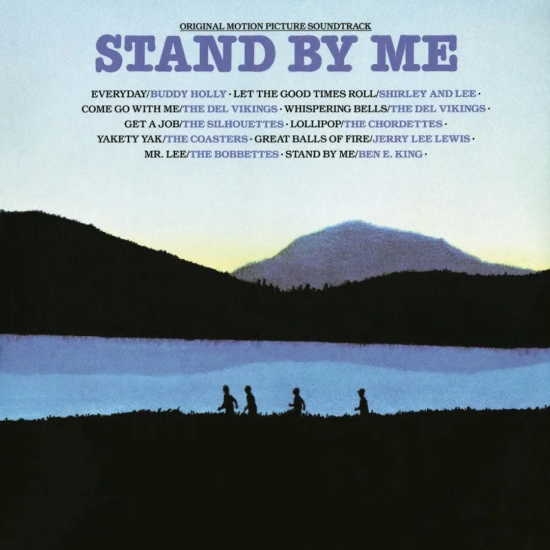 Stand By Me soundtrack vinyl front cover with 1950s-style design