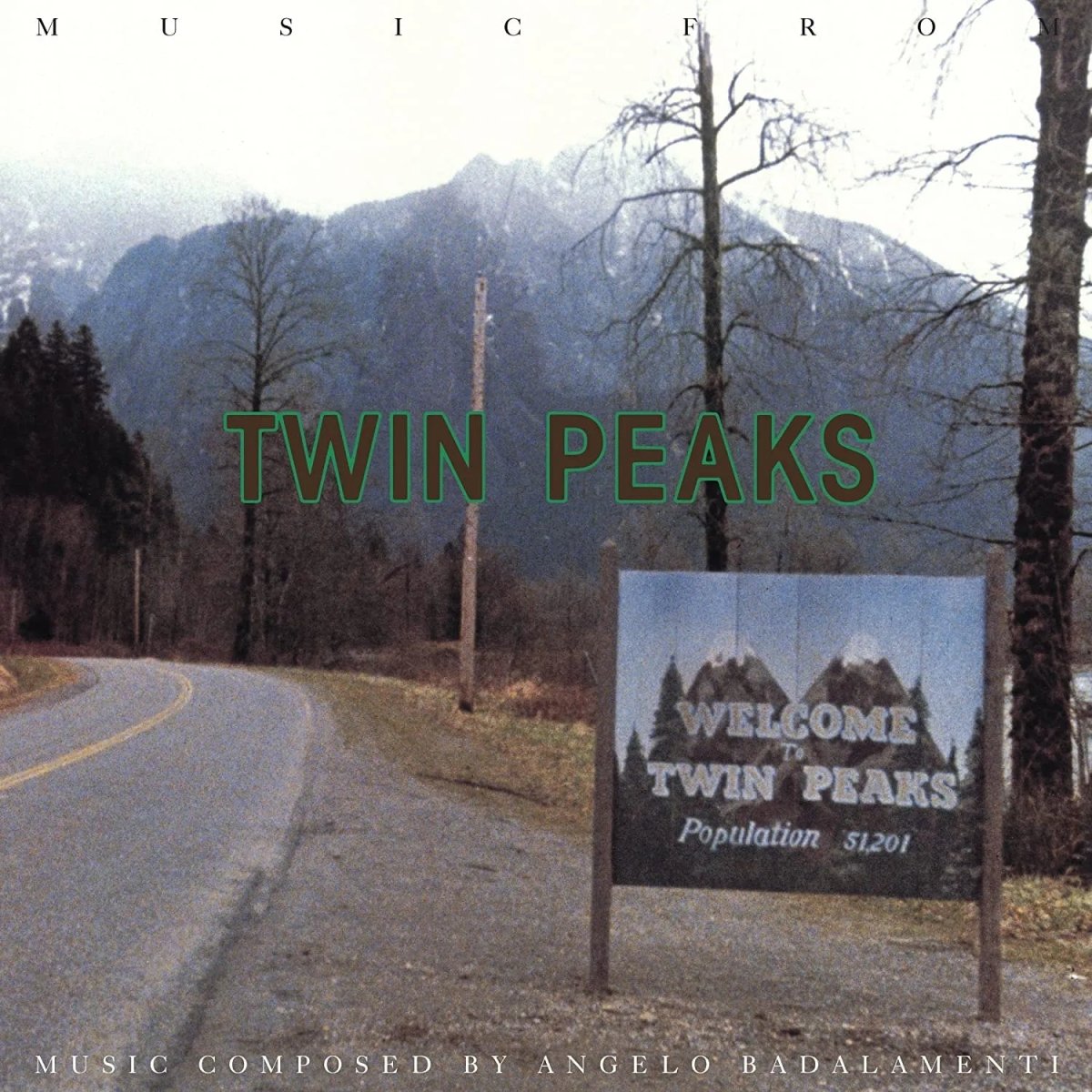 Vinyl edition of Music from Twin Peaks soundtrack featuring Angelo Badalamenti’s moody and surreal score.