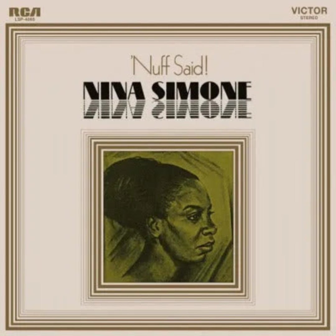 Nina Simone performing live at Westbury Music Fair, ‘Nuff Said!’ album cover.