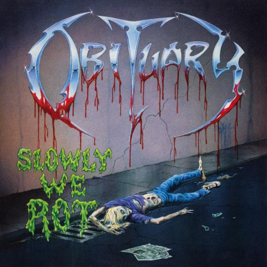 Obituary Slowly We Rot death metal debut vinyl LP reissue