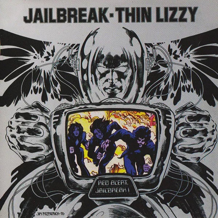 Thin Lizzy Jailbreak album cover artwork featuring classic rock design
