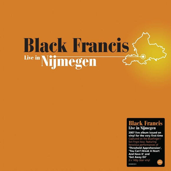 Black Francis - Live In Nijmegen (DEMREC911) 2 LP Set Clear Vinyl