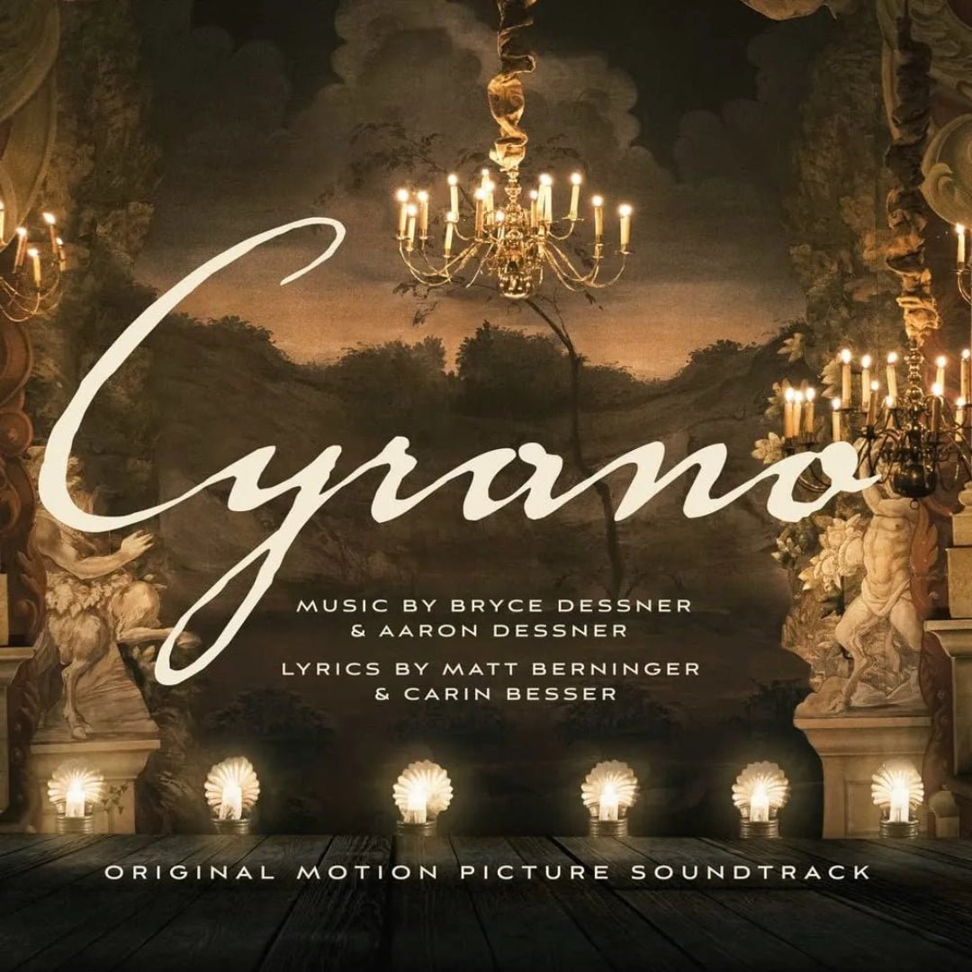 Bryce & Aaron Dessner Cyrano Soundtrack album cover with cinematic orchestral artwork