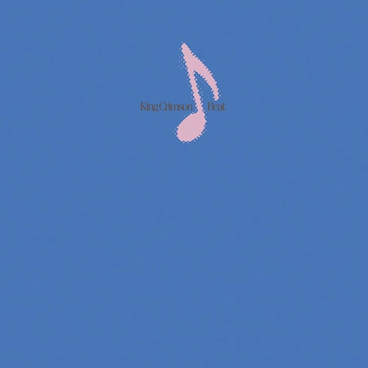 King Crimson Beat album cover with abstract blue design on white background