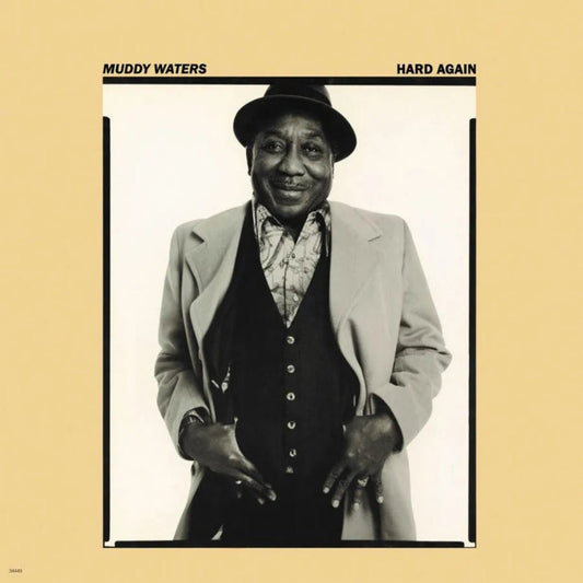 Muddy Waters Hard Again vinyl album cover with black and white photo

