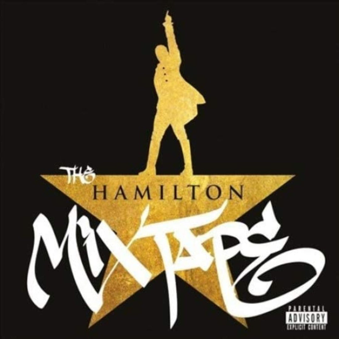 The Hamilton Mixtape 2 LP vinyl cover featuring a collage of contributing artists.