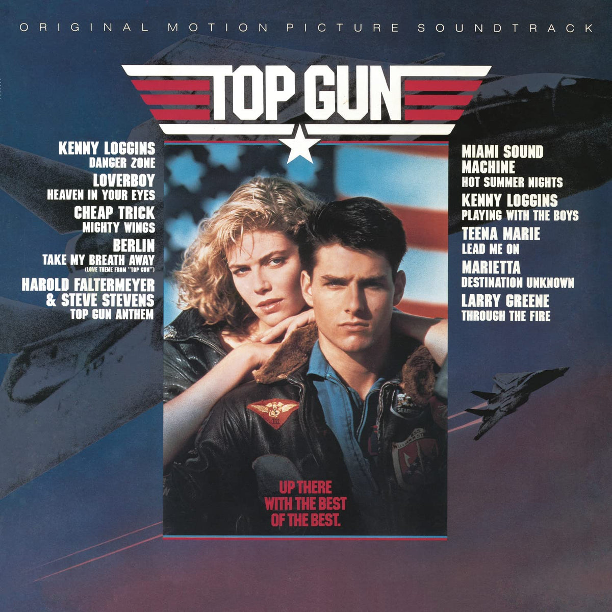 Various artists Top Gun Soundtrack LP vinyl album cover artwork and record