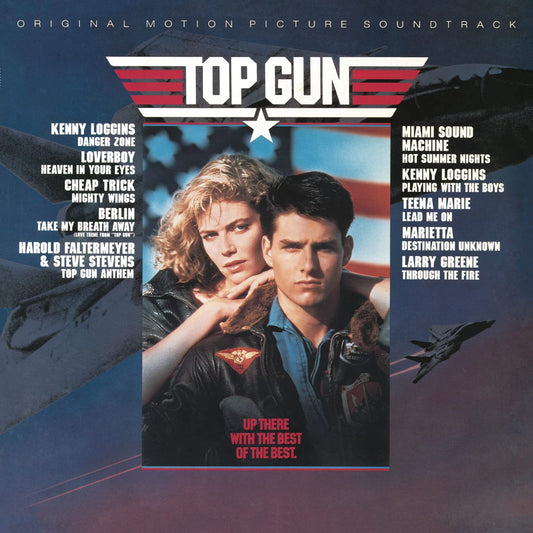 Various artists Top Gun Soundtrack LP vinyl album cover artwork and record