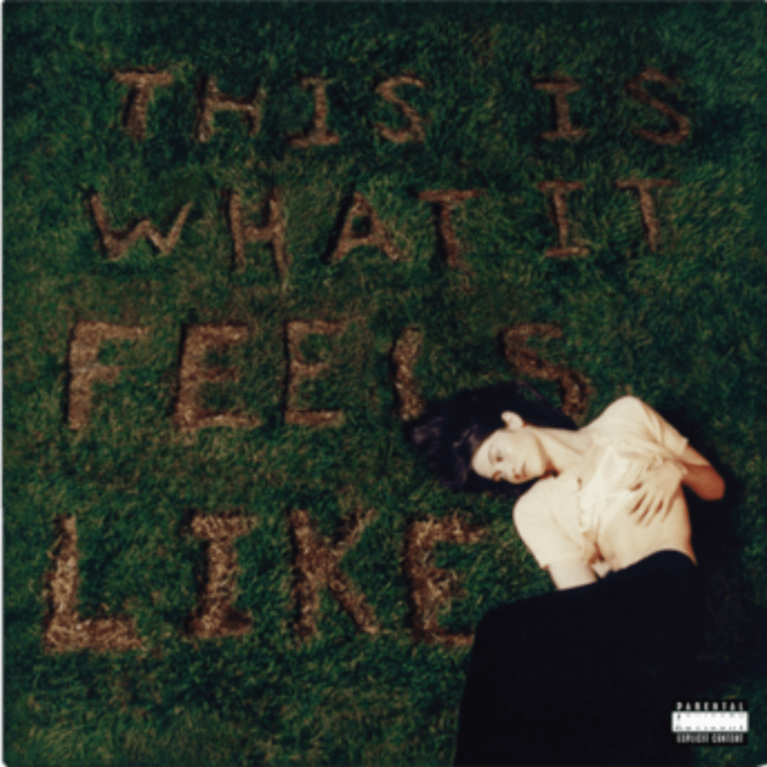 Close-up of Gracie Abrams album artwork 'This Is What It Feels Like' LP