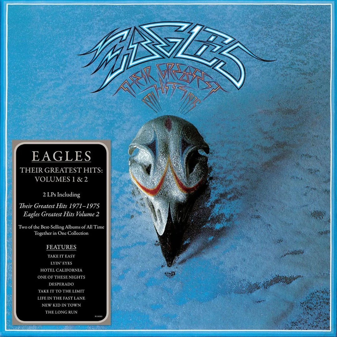 Eagles Their Greatest Hits Volumes 1 & 2 2LP black vinyl set front cover iconic.