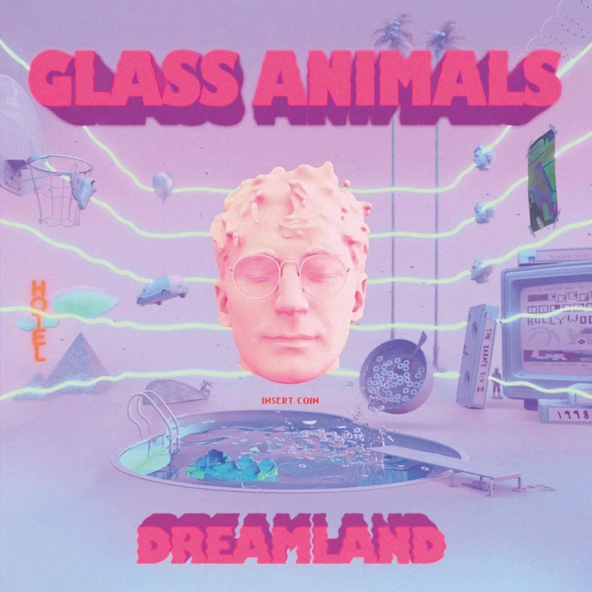 Glass Animals Dreamland LP cover artwork featuring pastel tones and surreal design