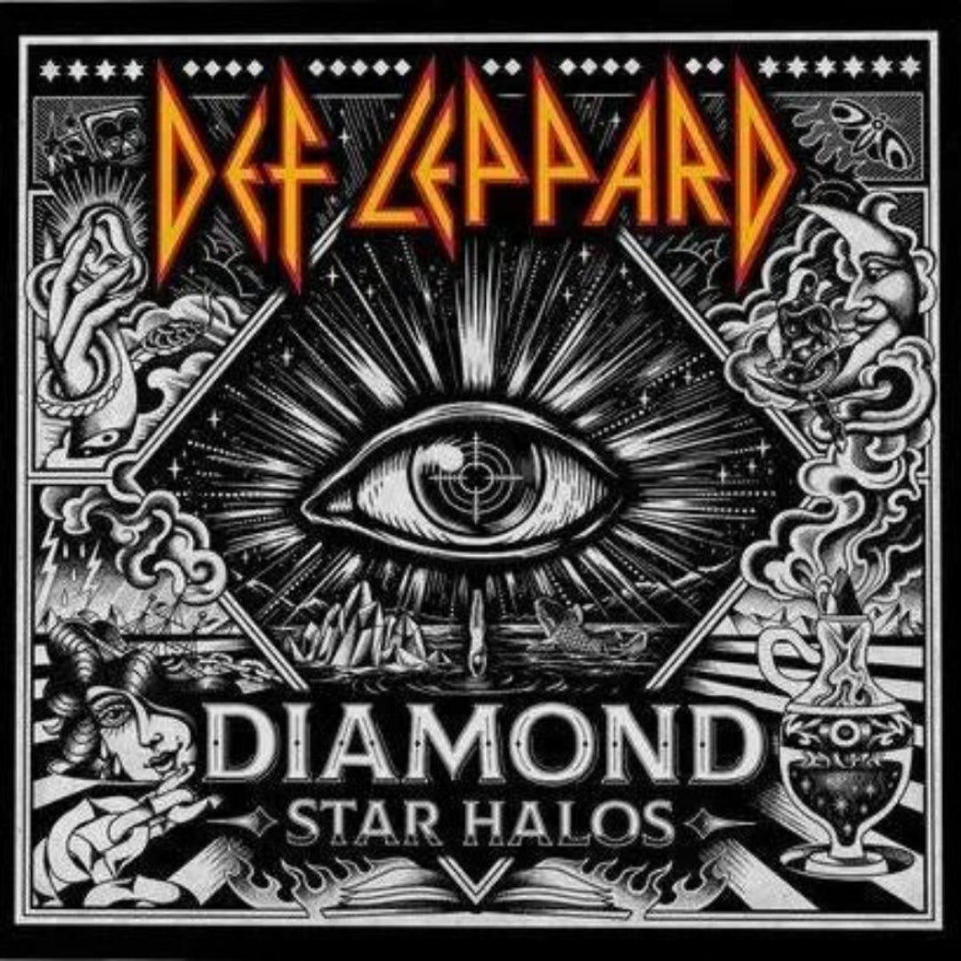 Def Leppard Diamond Star Halos 2 LP set featuring arena-ready rock tracks