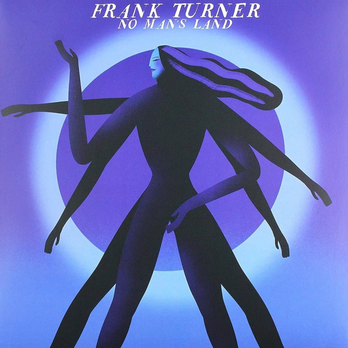 Frank Turner No Man’s Land blue vinyl LP album cover with artwork design