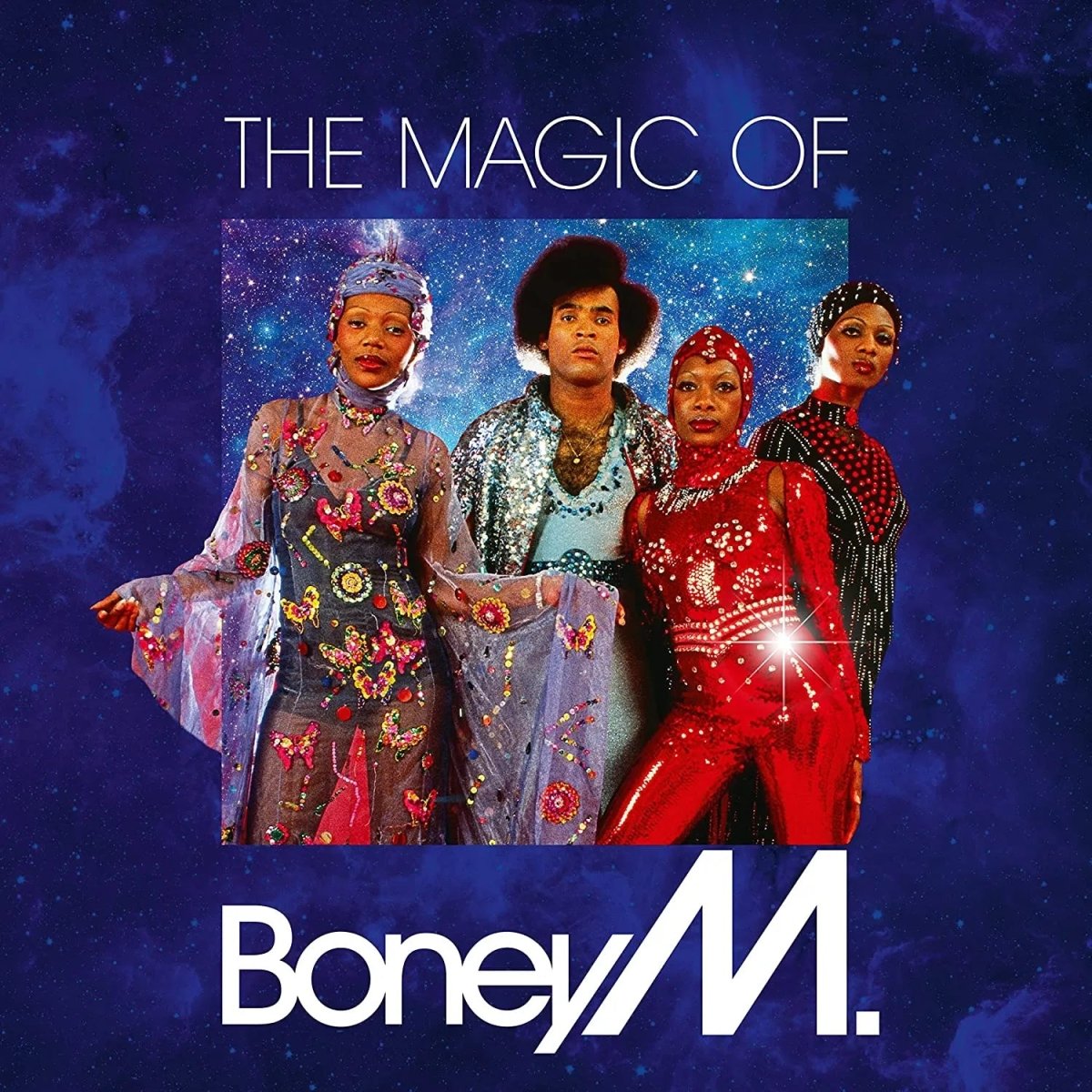 Boney M The Magic Of Boney M double LP on translucent blue and pink coloured vinyl