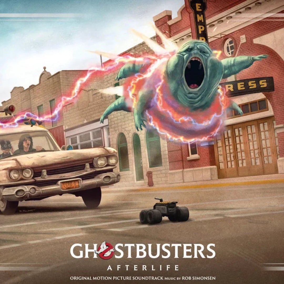 Ghostbusters Afterlife soundtrack on limited Stay Puft Marshmallow coloured vinyl

