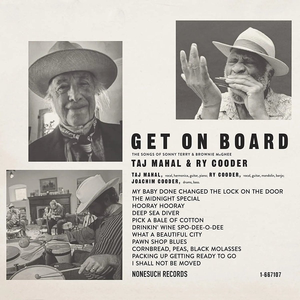 Taj Mahal & Ry Cooder - Get On Board: The Songs Of Sonny Terry & Brownie McGhee LP - 1 - LP - Orchard Records