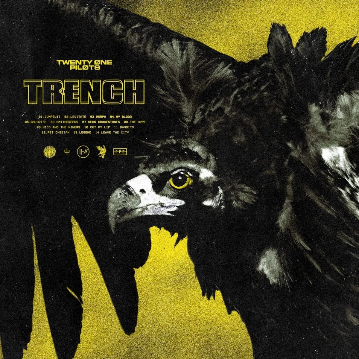 Twenty One Pilots Trench 2LP set album cover featuring bold artwork