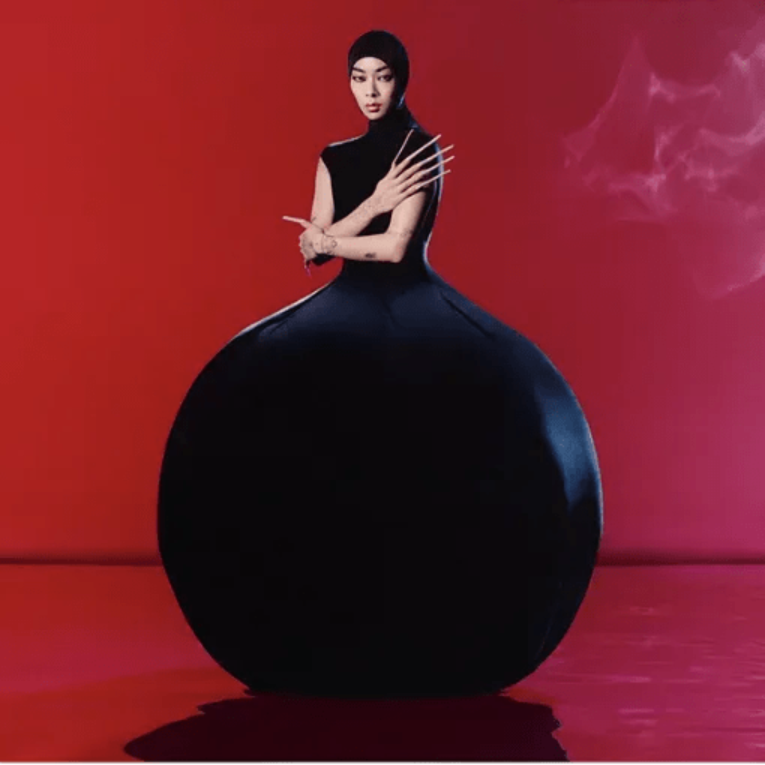 Rina Sawayama Hold The Girl white red swirl vinyl LP album cover