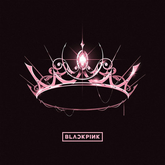 BLACKPINK THE ALBUM LP cover artwork showcasing the group’s iconic logo