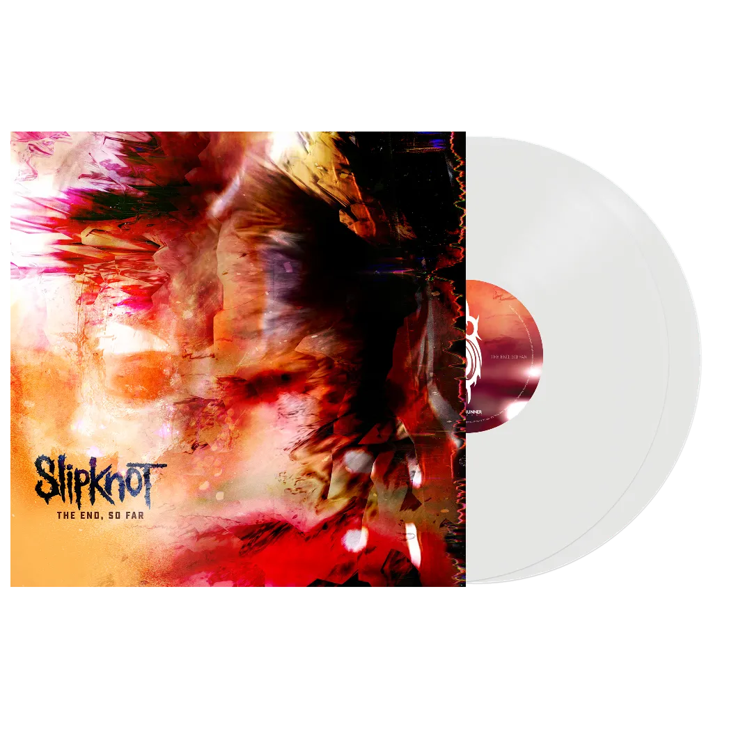 The End So Far by Slipknot clear vinyl 2 LP featuring heavy riffs and intensity
