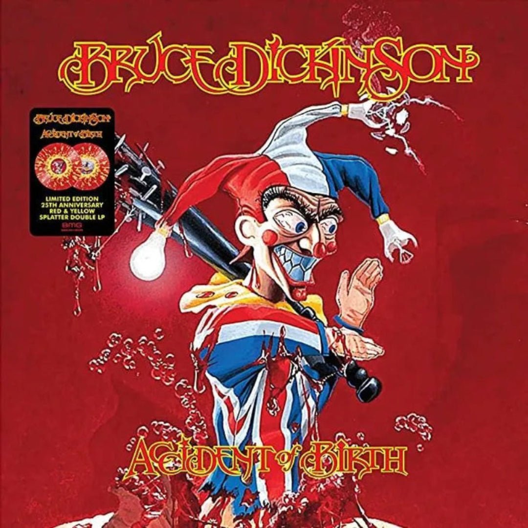 Bruce Dickinson Accident of Birth 25th Anniversary LP red and black splatter vinyl cover