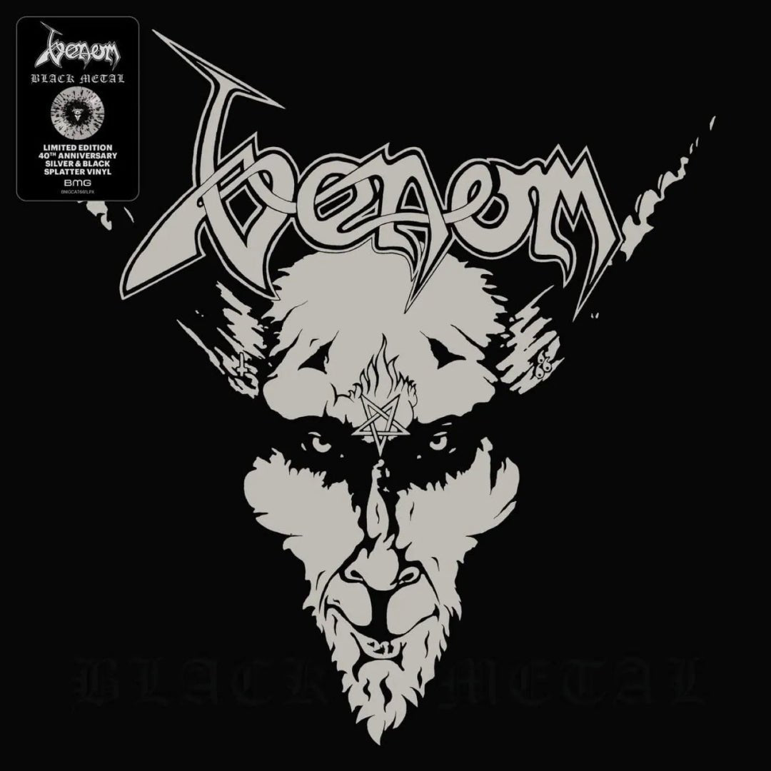 Venom Black Metal silver black swirl vinyl LP