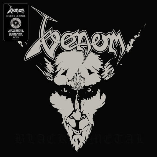 Venom Black Metal silver black swirl vinyl LP