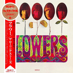 The Rolling Stones Flowers CD album cover featuring colourful band artwork