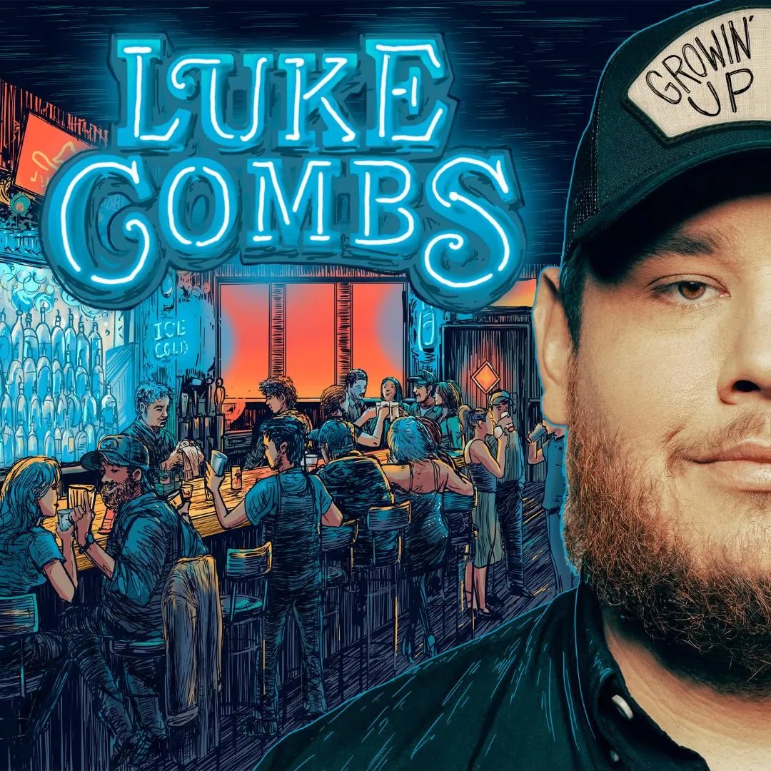 Luke Combs Growin’ Up album cover on vinyl LP