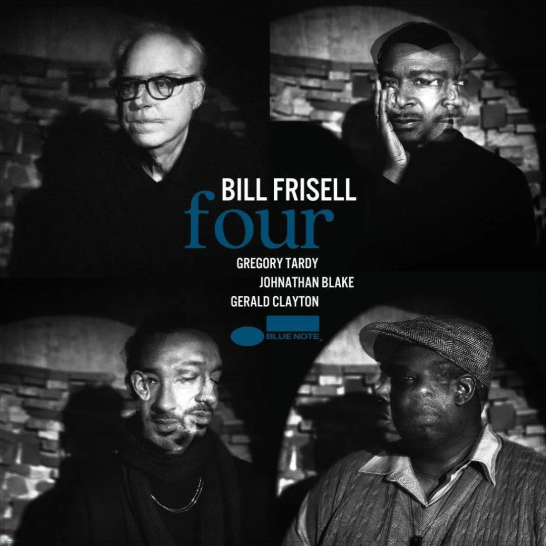 Bill Frisell performing with Gerald Clayton and Johnathan Blake on Four album session.