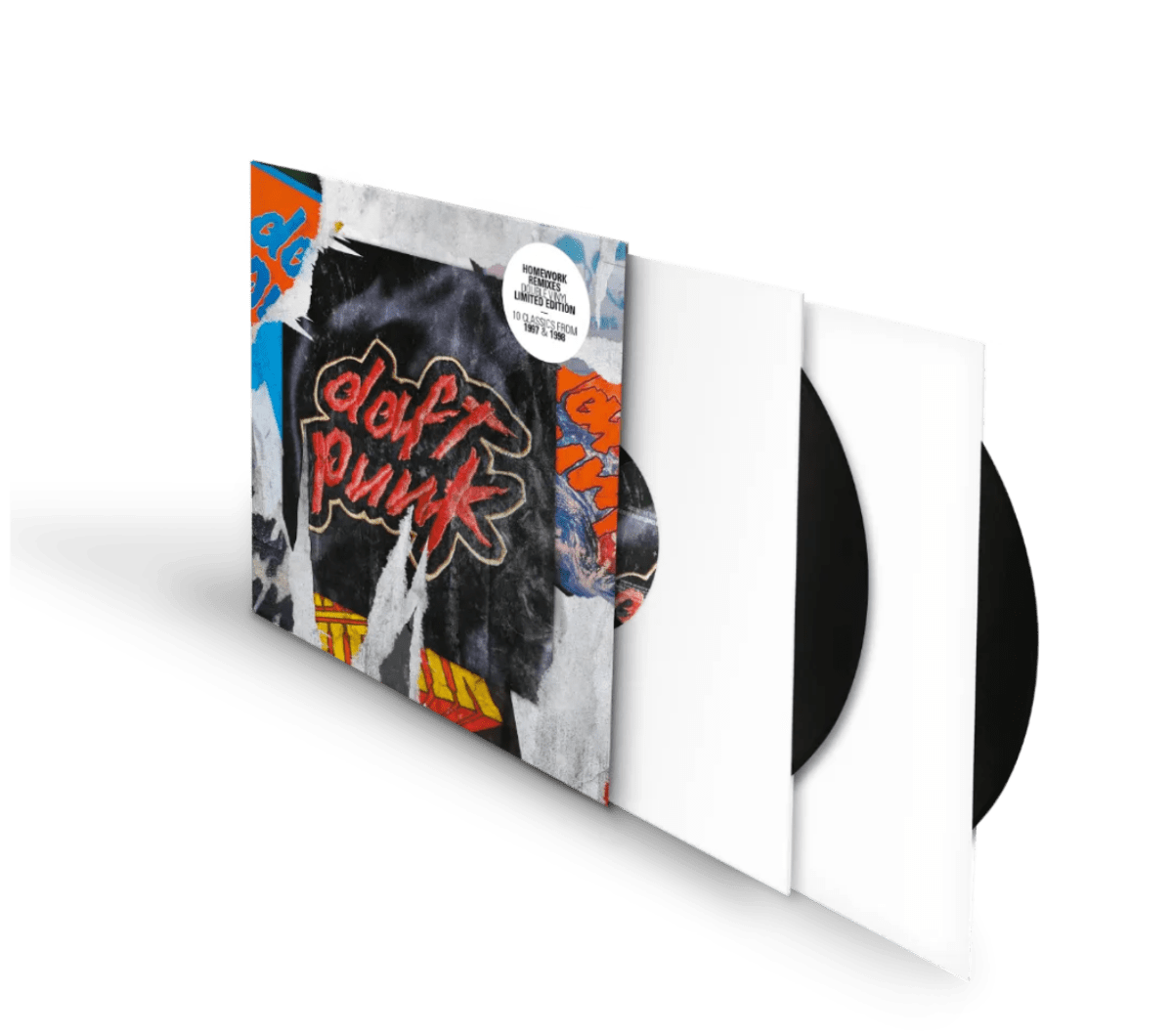 Homework Remixes Daft Punk double vinyl electronic record sleeve