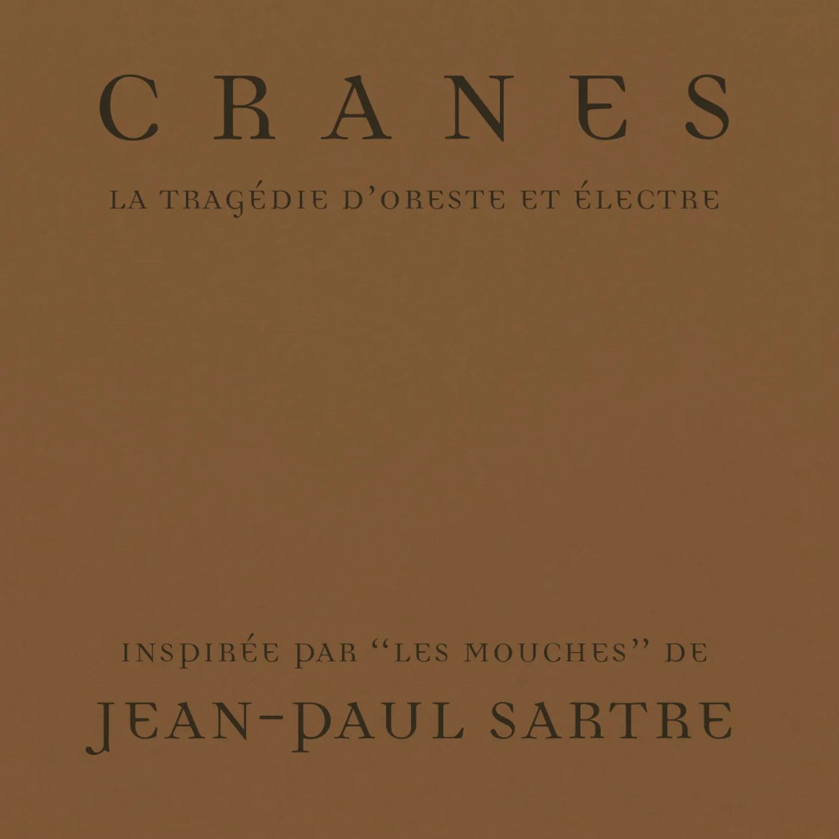Cranes La Tragédie d’Oreste et Électre album cover with mythological artwork