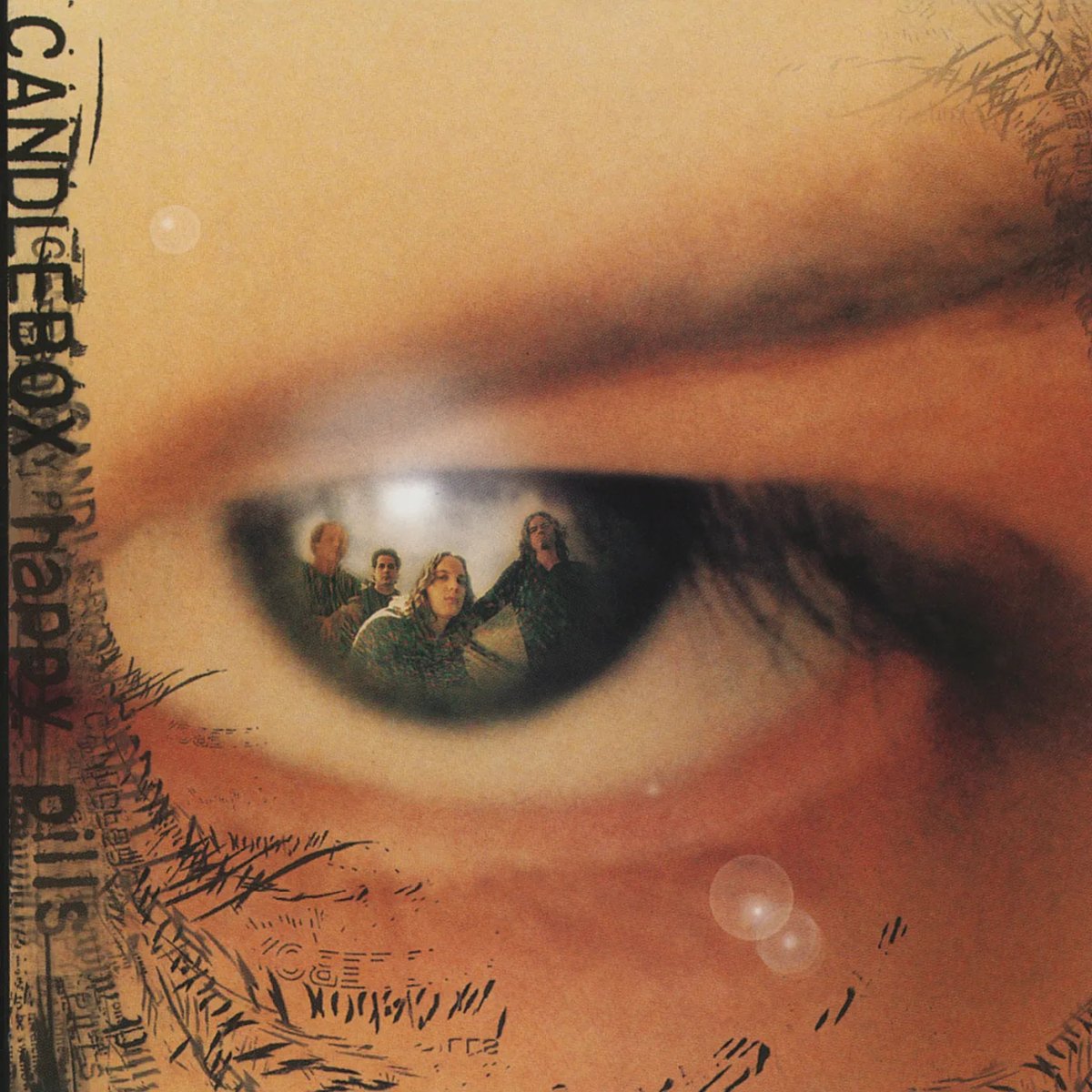 Candlebox Happy Pills album cover featuring surreal medicine bottle design