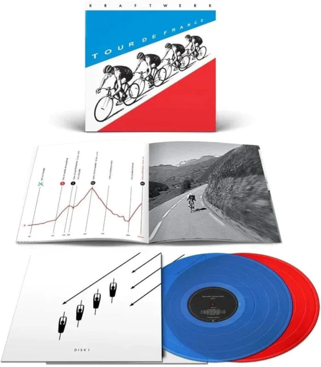 Kraftwerk Tour De France double vinyl record set colorful packaging