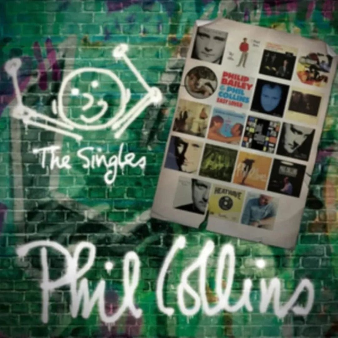 Phil Collins The Singles 2 LP set cover artwork featuring greatest hits