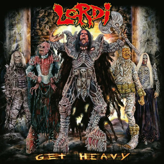 Lordi Get Heavy LP Black & White Marbled Vinyl album cover front artwork