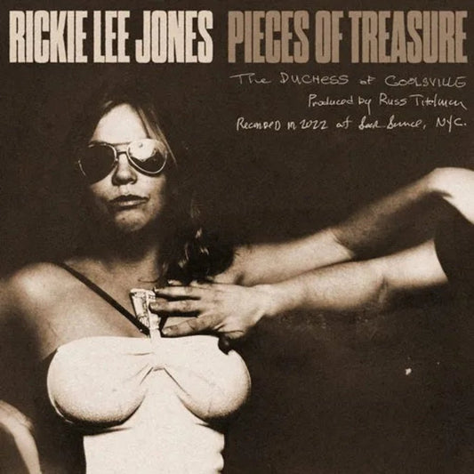 Rickie Lee Jones album Pieces of Treasure cover featuring a classic portrait style.