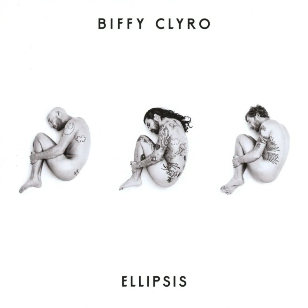 Album cover art for Biffy Clyro’s Ellipsis, featuring abstract colorful shapes on a black background.
