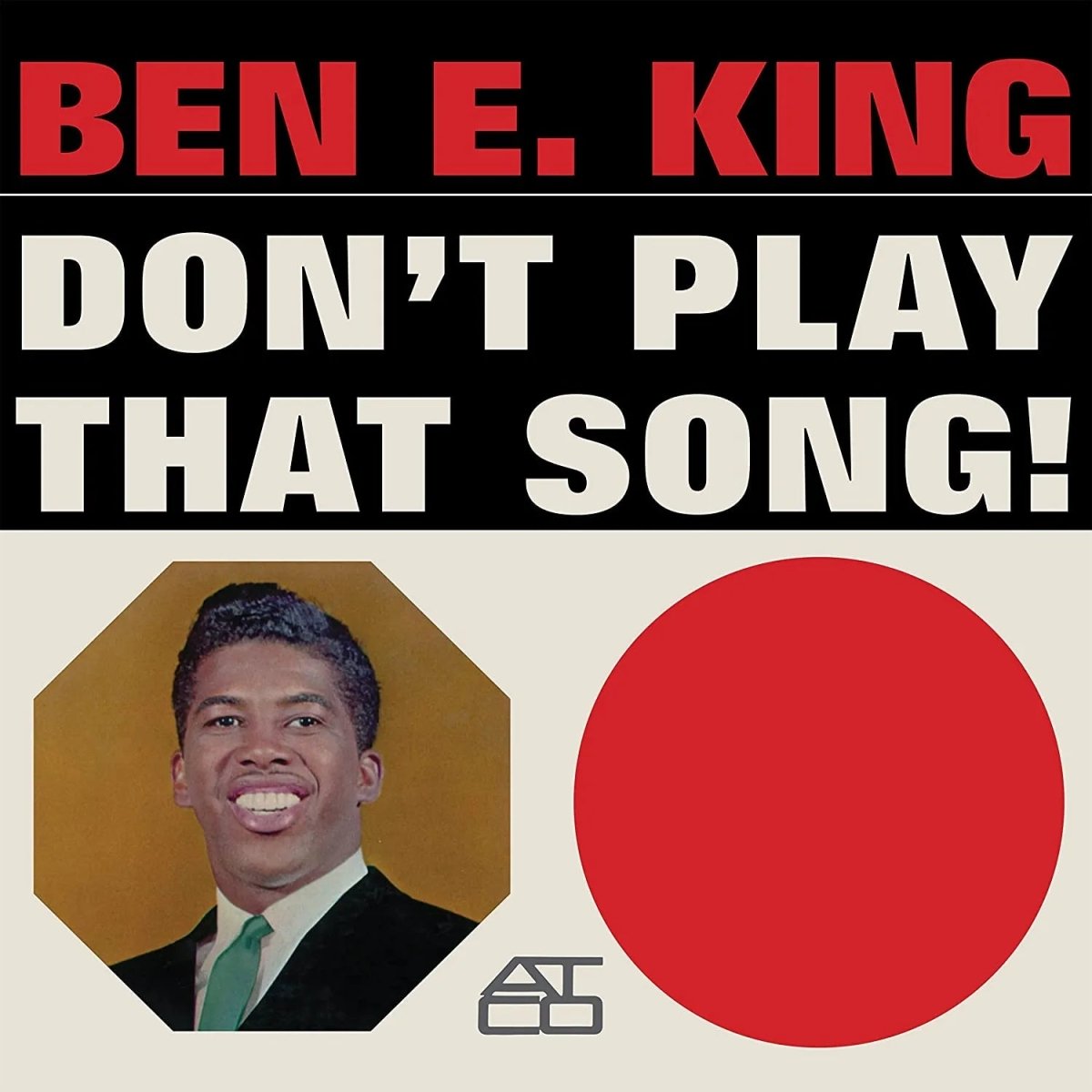 Close-up of Ben E. King clear vinyl record reissue with iconic Atlantic label