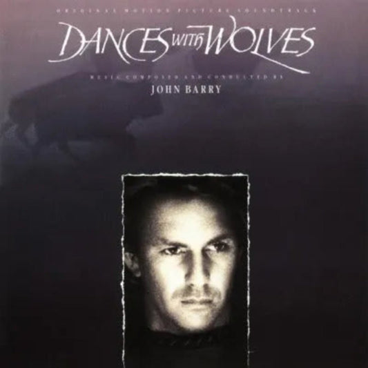 Dances With Wolves soundtrack cover featuring Kevin Costner and prairie landscape

