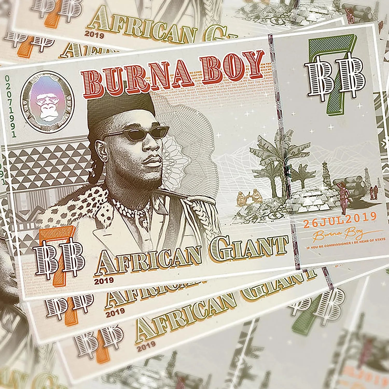 Burna Boy African Giant 2LP set featuring vibrant Afro-fusion and global rhythms