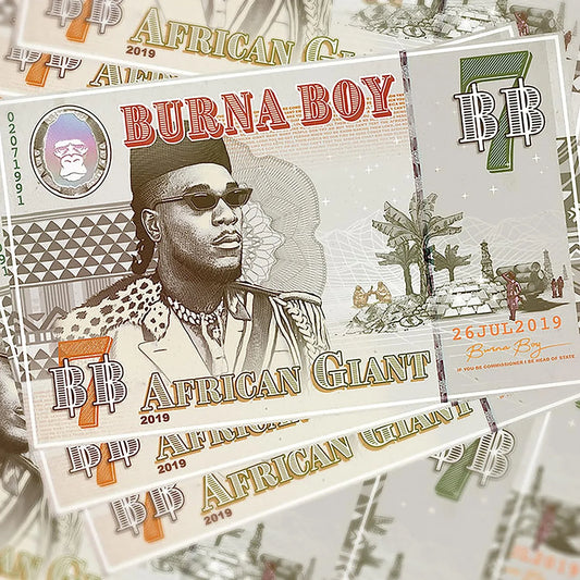 Burna Boy African Giant 2LP set featuring vibrant Afro-fusion and global rhythms