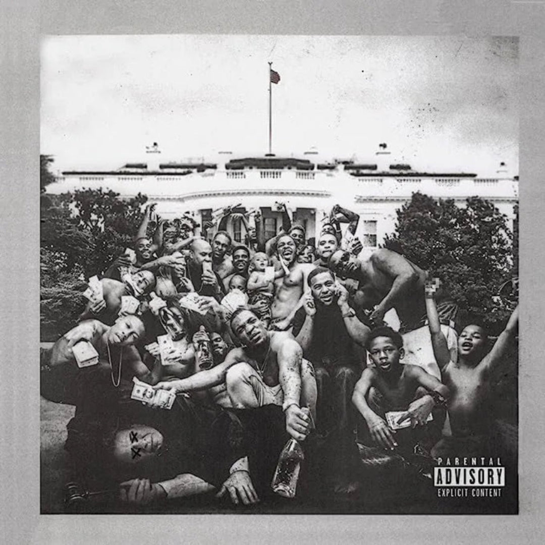 Kendrick Lamar To Pimp A Butterfly CD album front cover artwork with vibrant design