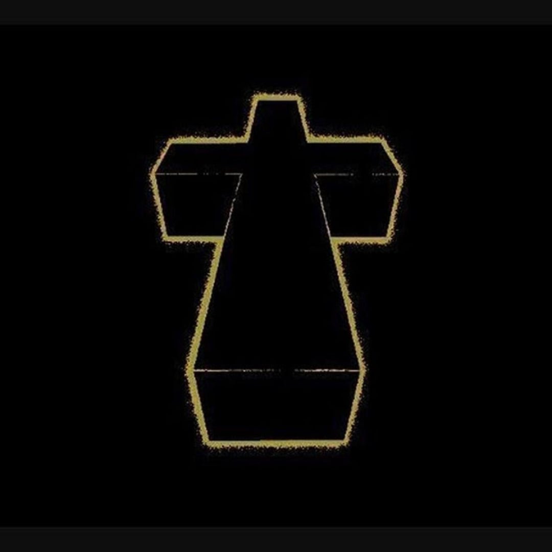 Justice – Justice album cover featuring cross artwork on 2 LP vinyl in gatefold packaging