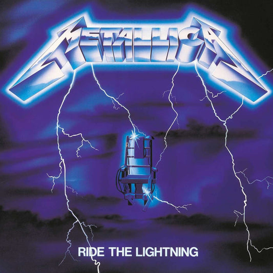 Metallica Ride the Lightning CD cover with electric chair artwork